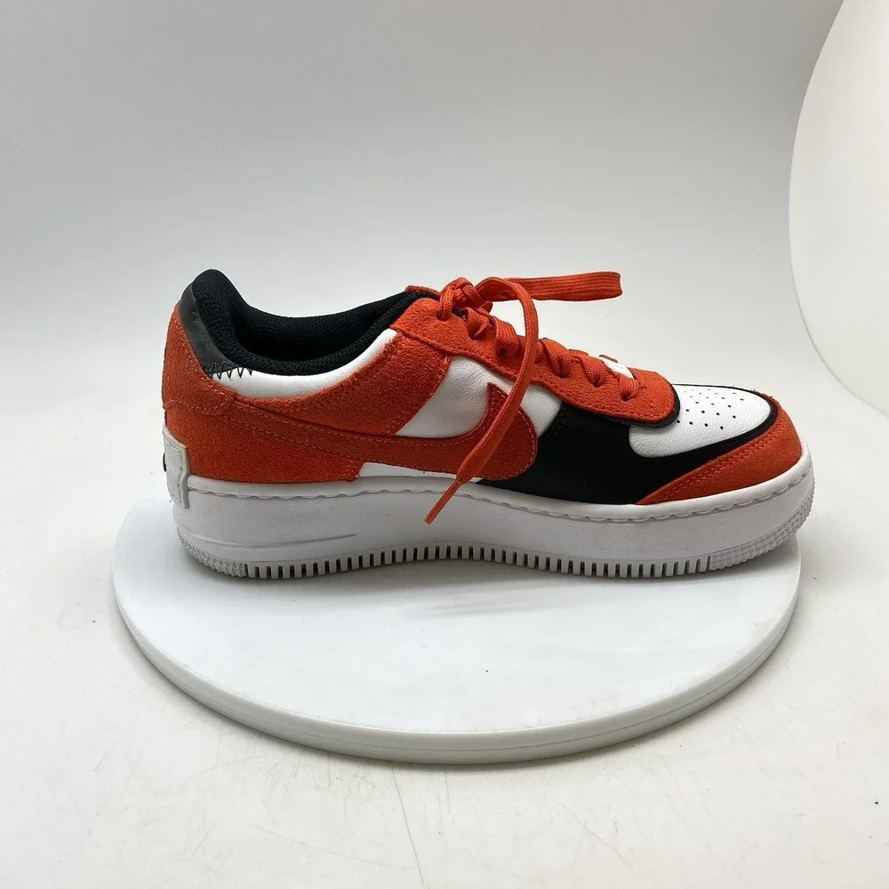 Nike Air Force 1‎ Shadow Sneakers Womens 8 Rush Orange Low Top Shoes DQ8586-800